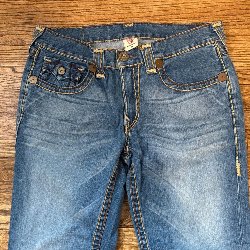True Religion Men’s Billy Super T Blue Denim Jeans 36